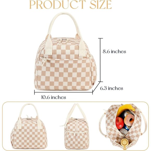 Lunch Box for Women Men Insulated Lunch Bag Lunch Tote Bag Leakproof Thermal Coo - Picture 5 of 9